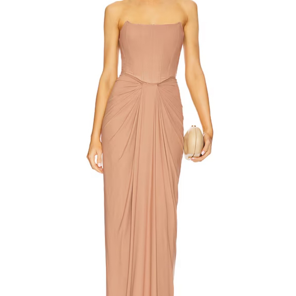 x REVOLVE Pearl Gown in Brown
Deme by Gabriella